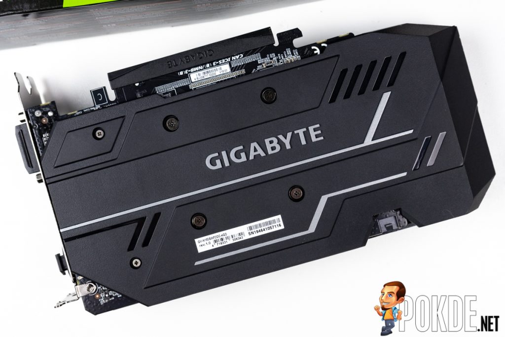 GIGABYTE GeForce GTX 1650 SUPER WINDFORCE OC backplate