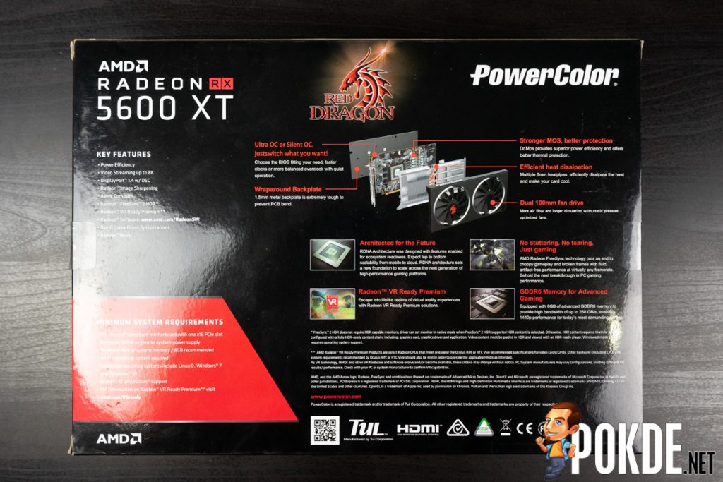 PowerColor Red Dragon Radeon RX 5600 XT box back