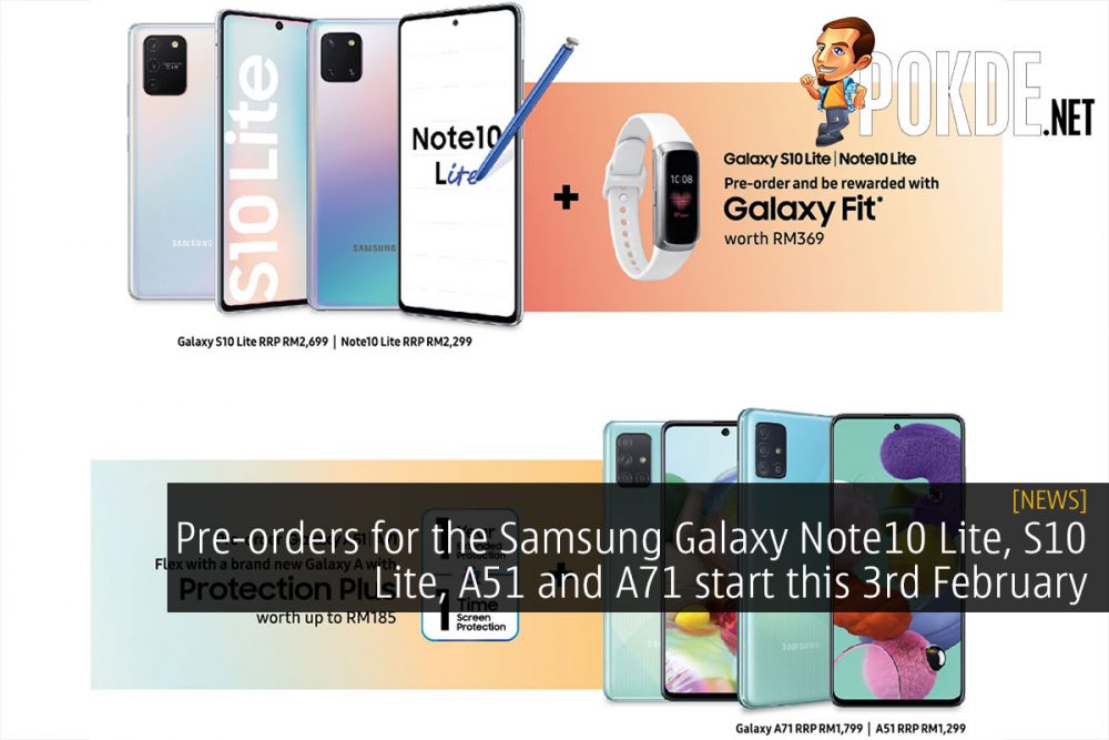 Pre-orders for the Samsung Galaxy Note10 Lite, S10 Lite, A51 and A71 start this 3rd February 22