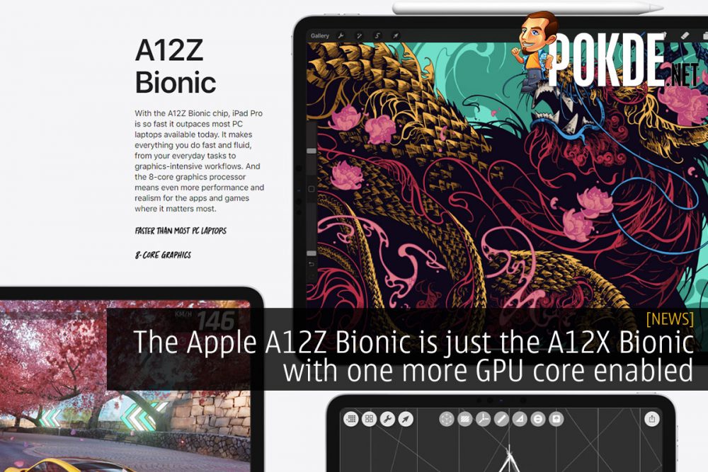 The Apple A12Z Bionic is just the A12X Bionic with one more GPU core enabled 27