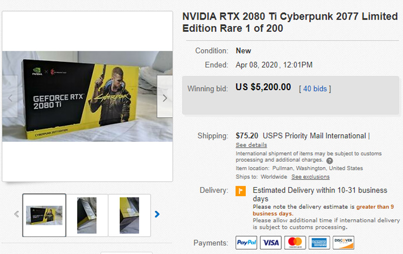 GeForce RTX 2080 Ti Cyberpunk 2077 Edition Gets Sold Online At Whopping ~RM22,394 24