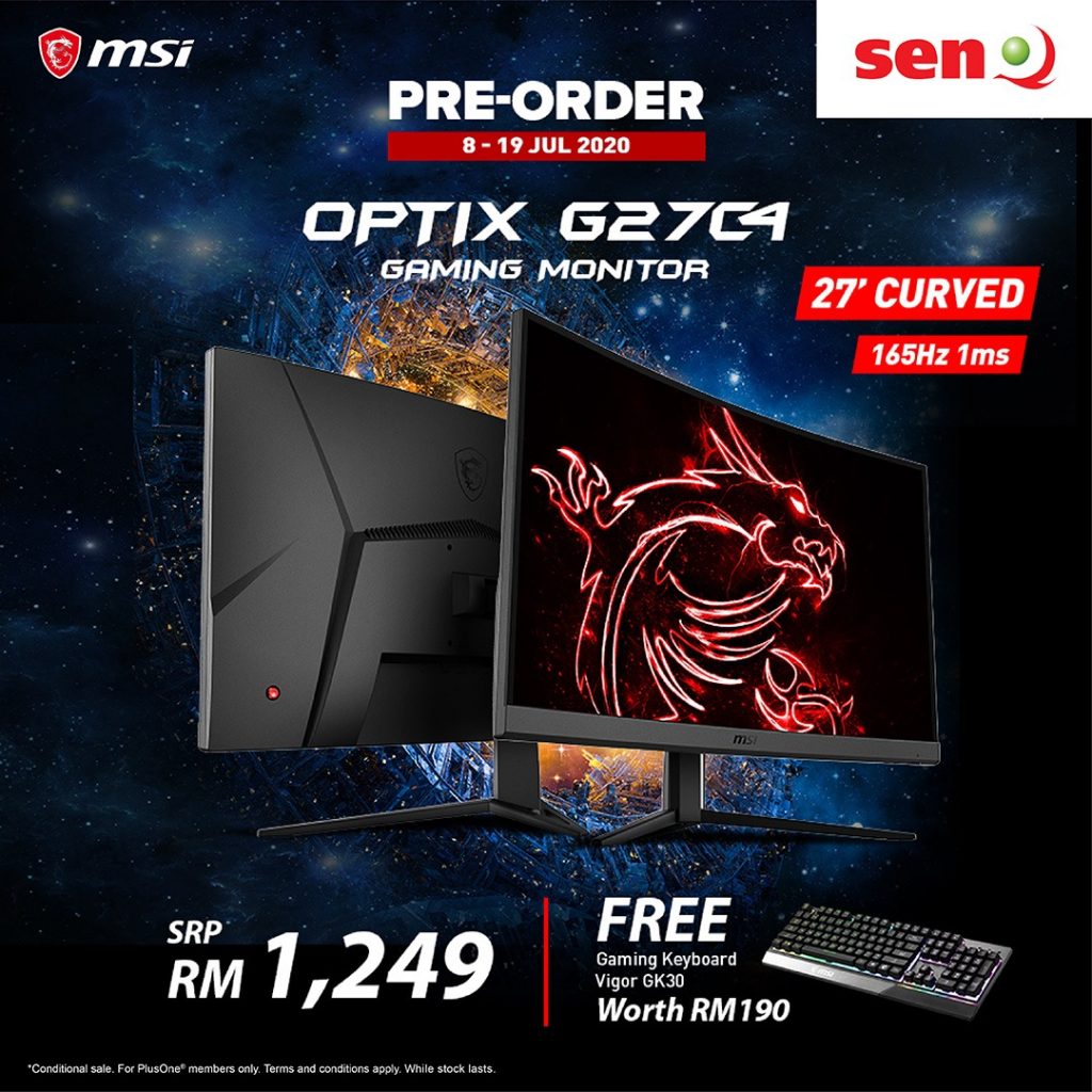 SenQ In Partnership With MSI Brings Latest MSI Optix Gaming Monitors Up For Pre-order 27