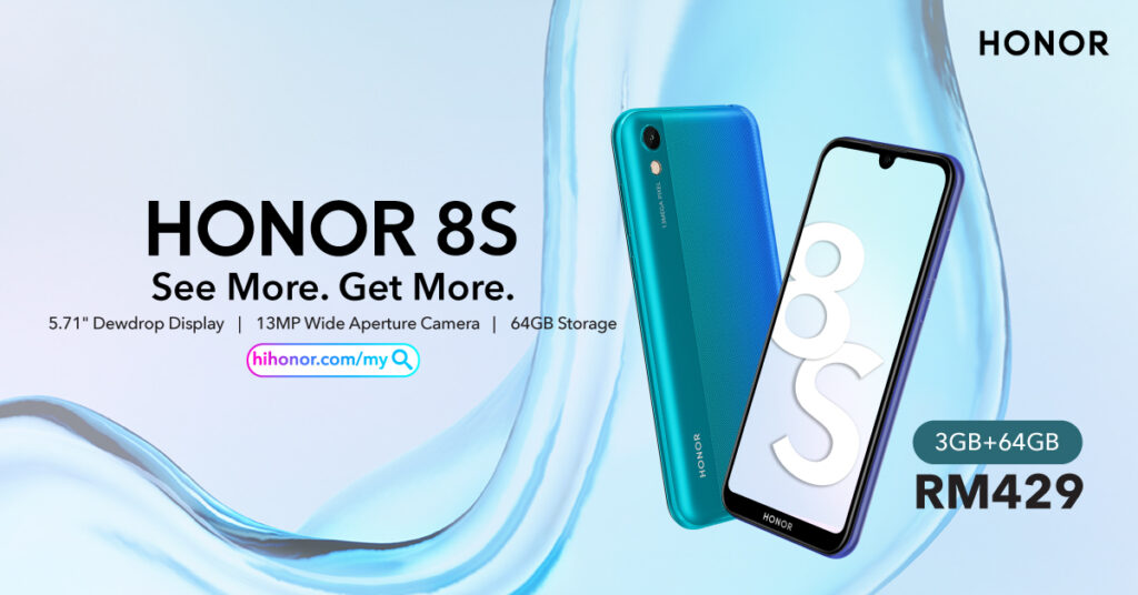 HONOR Malaysia Launches New Aurora Blue HONOR 8S At RM429 24