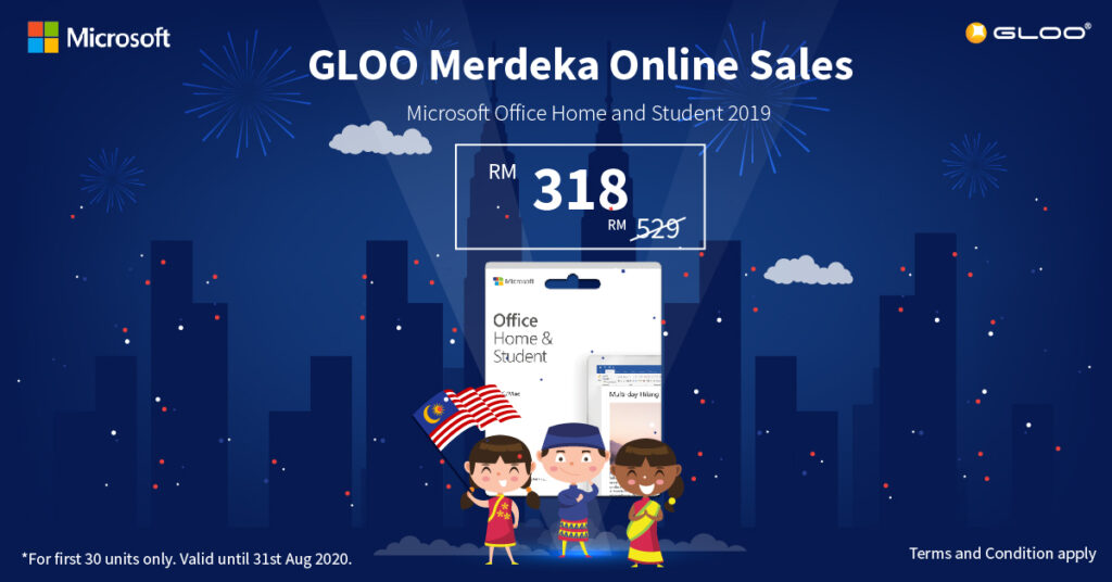 Microsoft Office Home and Student 2019 GLOO Merdeka Online Sale