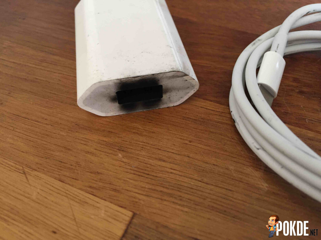 Third-party charger burnt