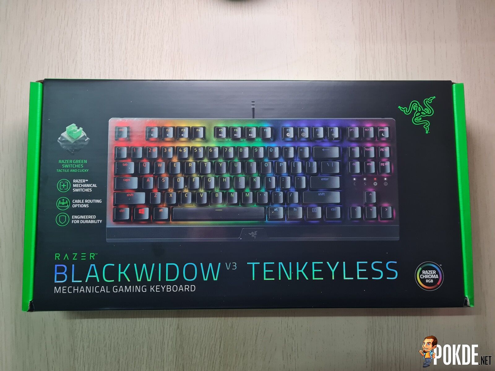 Razer BlackWidow V3 Tenkeyless Mechanical Gaming Keyboard - US Layout -  Black, Green Switches for sale online