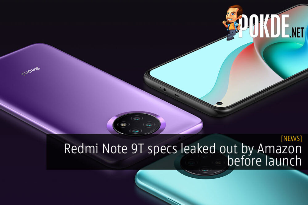 Redmi Note 9T specs launch cover