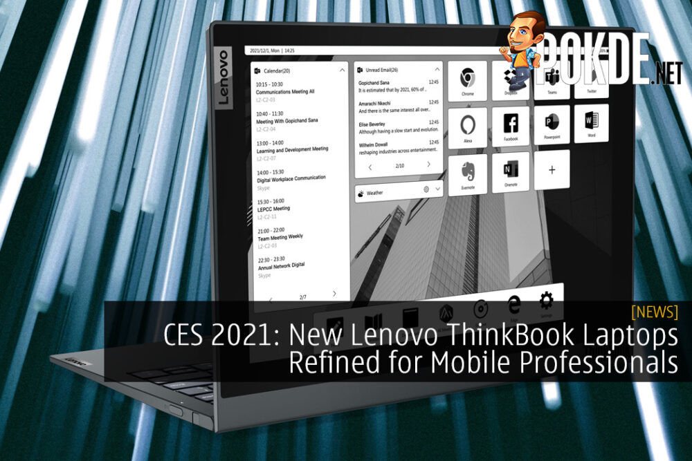 CES 2021: New Lenovo ThinkBook Laptops Refined for Mobile Professionals