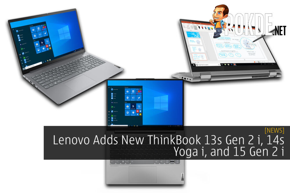 ThinkBook 13s Gen 2 i, ThinkBook 14s Yoga i, and ThinkBook 15 Gen 2 i cover