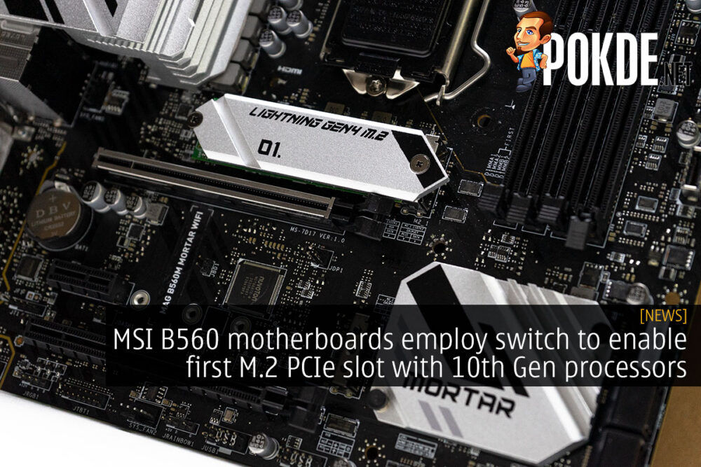 msi b560 first m.2 slot cover