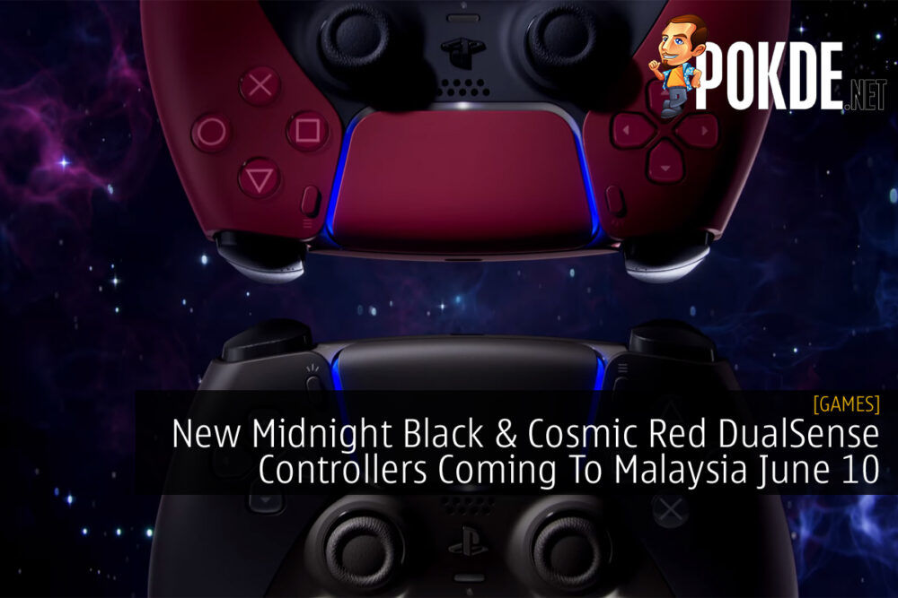 Midnight Black and Cosmic Red DualSense Controllers cover 2