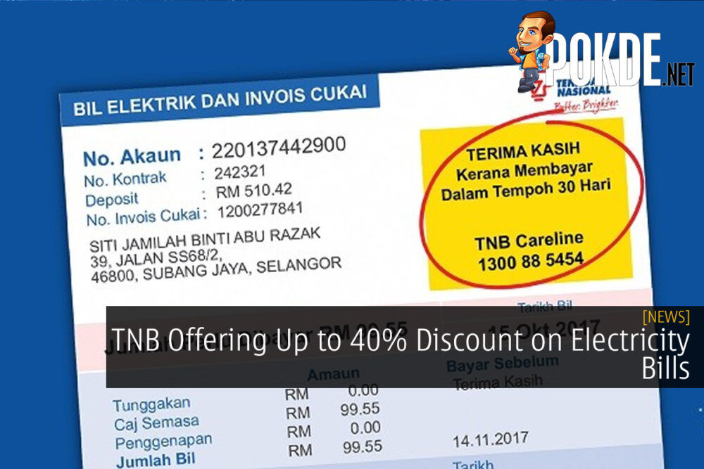 TNB Offering Up to 40% Discount on Electricity Bills