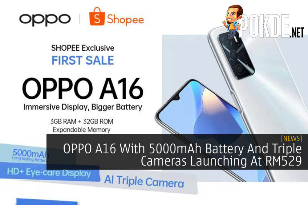 OPPO A16 With 5000mAh Battery And Triple Cameras Launching At RM529 25