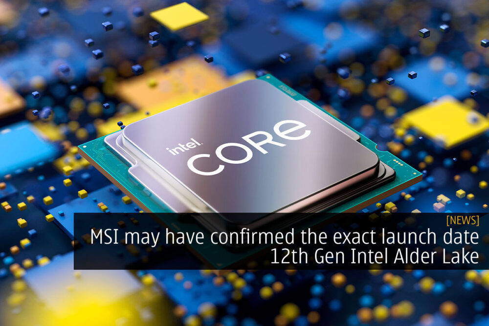 msi confirmed launch date 12th gen intel alder lake cover