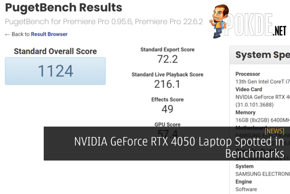 NVIDIA GeForce RTX 4050 Laptop Spotted in Benchmarks 25
