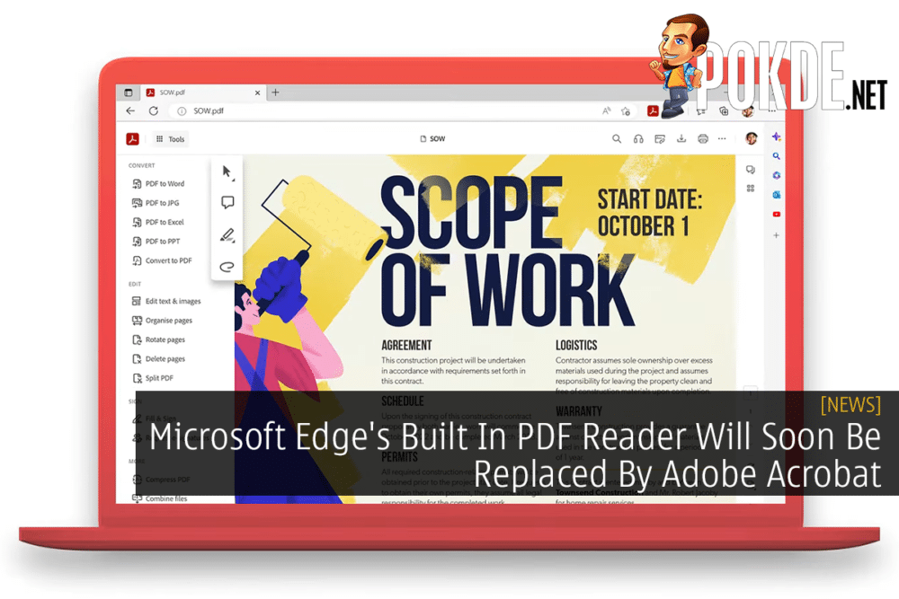 Microsoft Edge's Built In PDF Reader Will Soon Be Replaced By Adobe Acrobat 23