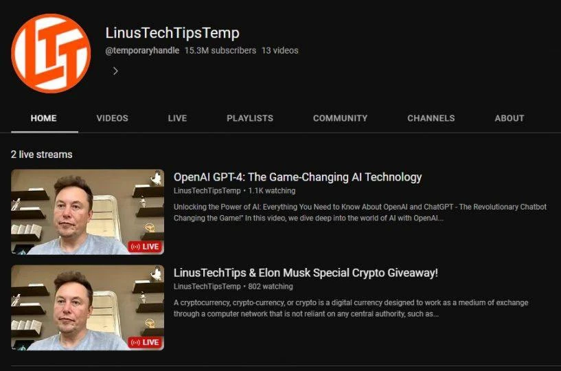 Linus Tech Tips YouTube Channel