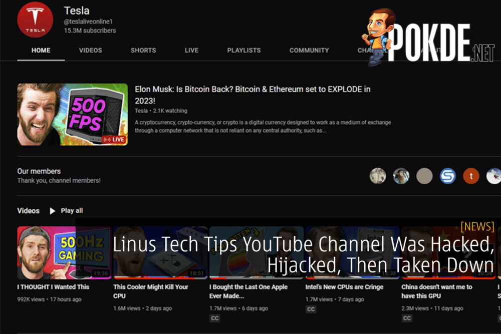 Linus Tech Tips YouTube Channel Was Hacked, Hijacked, Then Taken Down 22