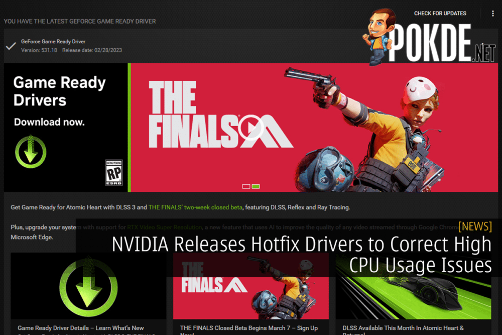 NVIDIA Releases Hotfix Drivers to Correct High CPU Usage Issues 23
