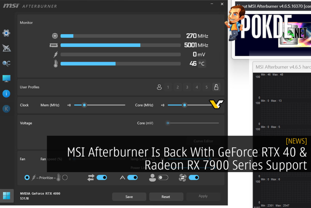 MSI Afterburner Is Back With GeForce RTX 40 & Radeon RX 7900 Series Support 34