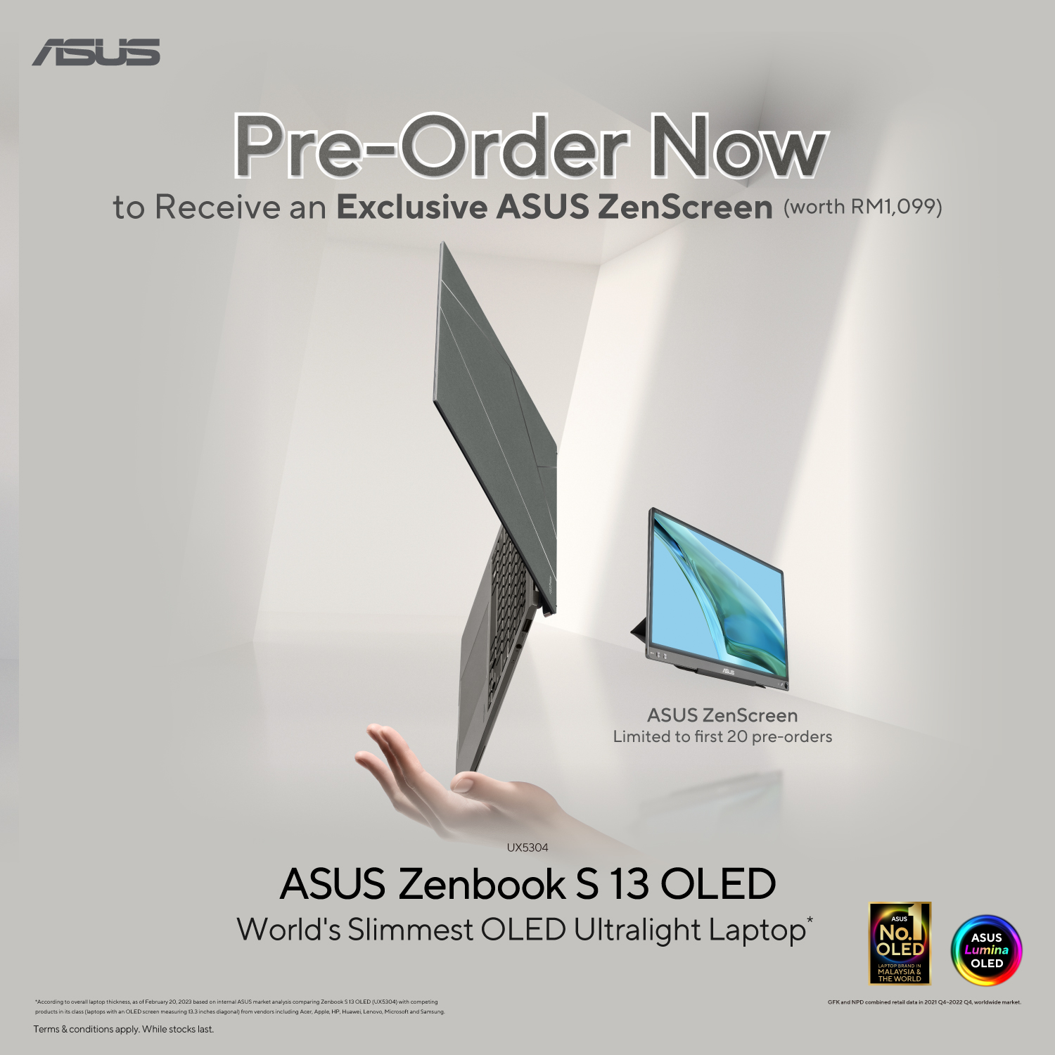 ASUS Zenbook S 13 UX5304 Now Open For Preorders, With Early Bird Gifts
