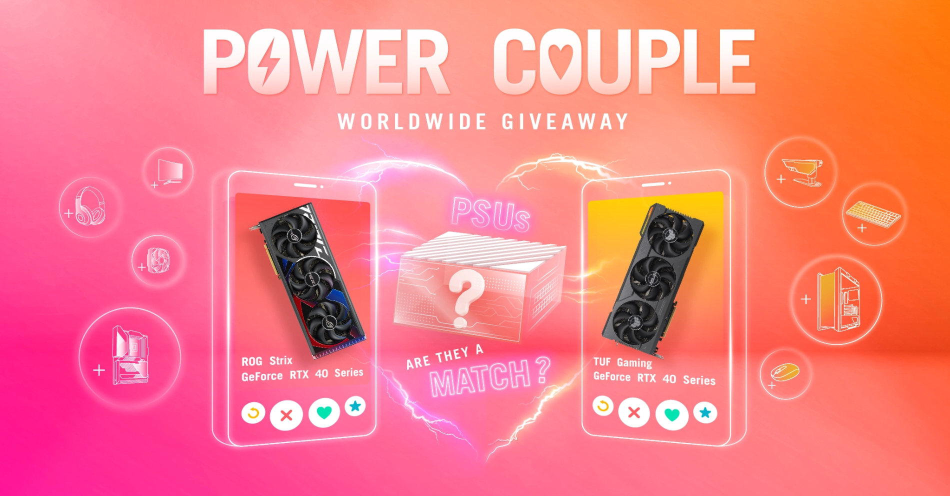 ASUS Hosts "Power Couple" Worldwide Giveaway With GPU & PSU Prizes