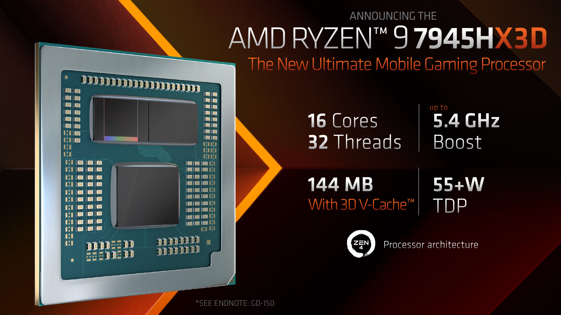 AMD Brings 3D V-Cache To Laptops In The Form Of 16-Core Ryzen 9 7945HX3D