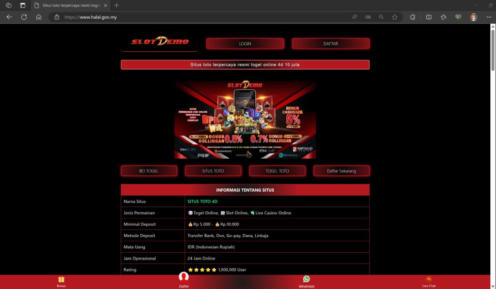 Malaysia's Halal Website Has Turned Into A Gambling Site By Hackers