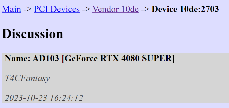 NVIDIA GeForce RTX 4080 SUPER's Existence Seemingly Confirmed Through PCI ID Repository 29