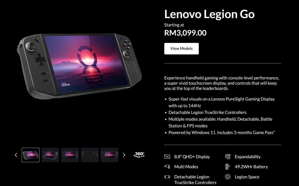 Lenovo Legion Go Gaming Handheld PC Has Arrived in Malaysia
