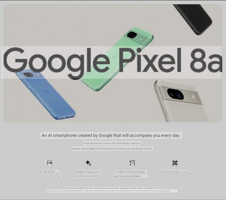 Google Pixel 8A materials