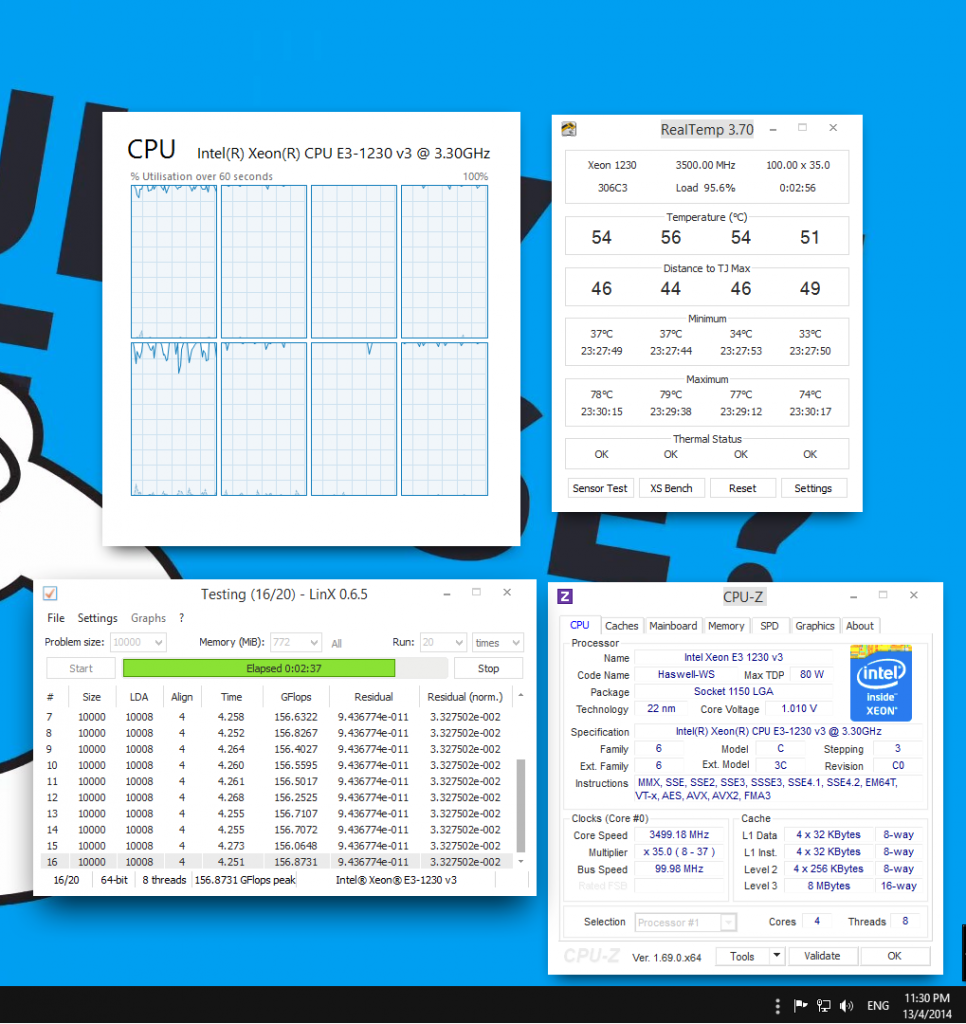 1.010V (CPUZ) 0.975V (BIOS)