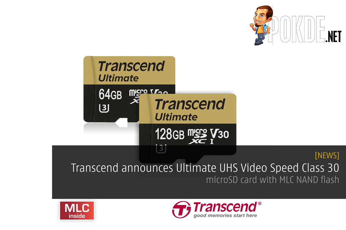 Transcend announces Ultimate UHS Video Speed Class 30 - microSD card with MLC NAND flash - 28