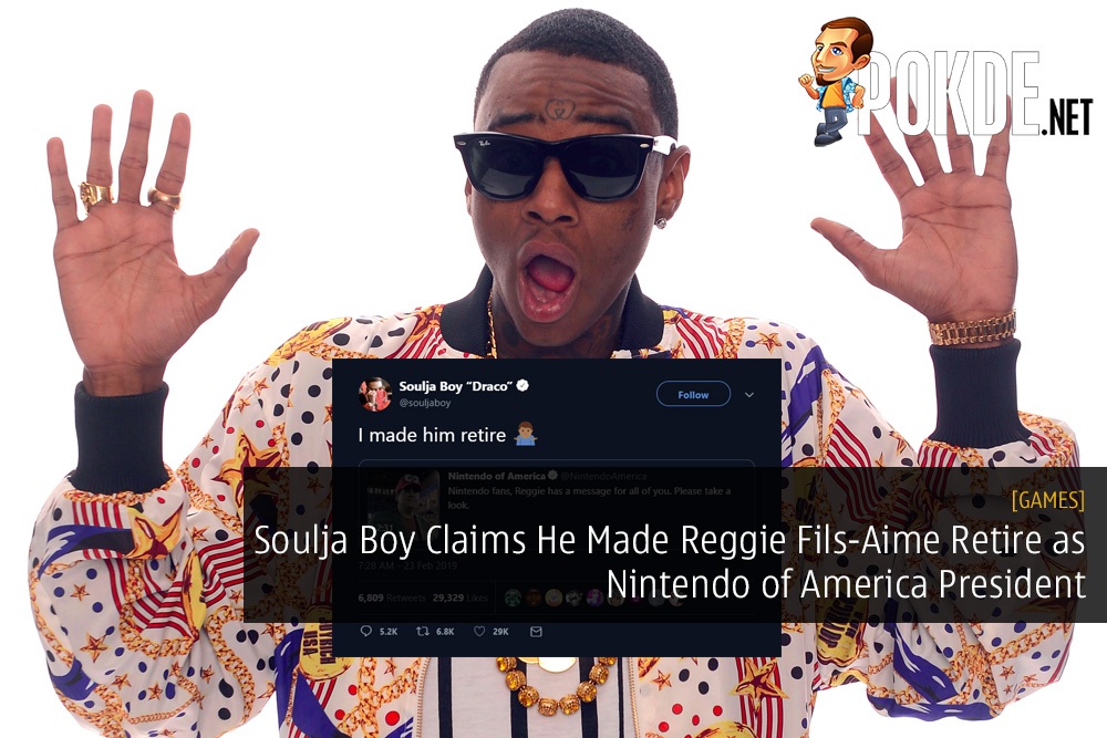 Soulja Boy Claims He Made Reggie Fils-Aime Retire as Nintendo of America President