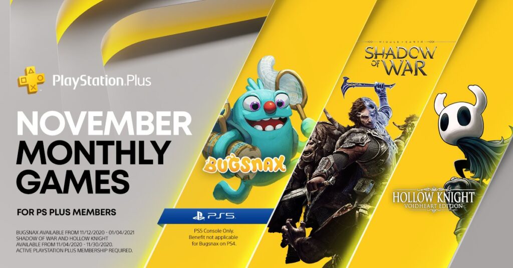 PS Plus Asia November 2020 FREE Games Lineup