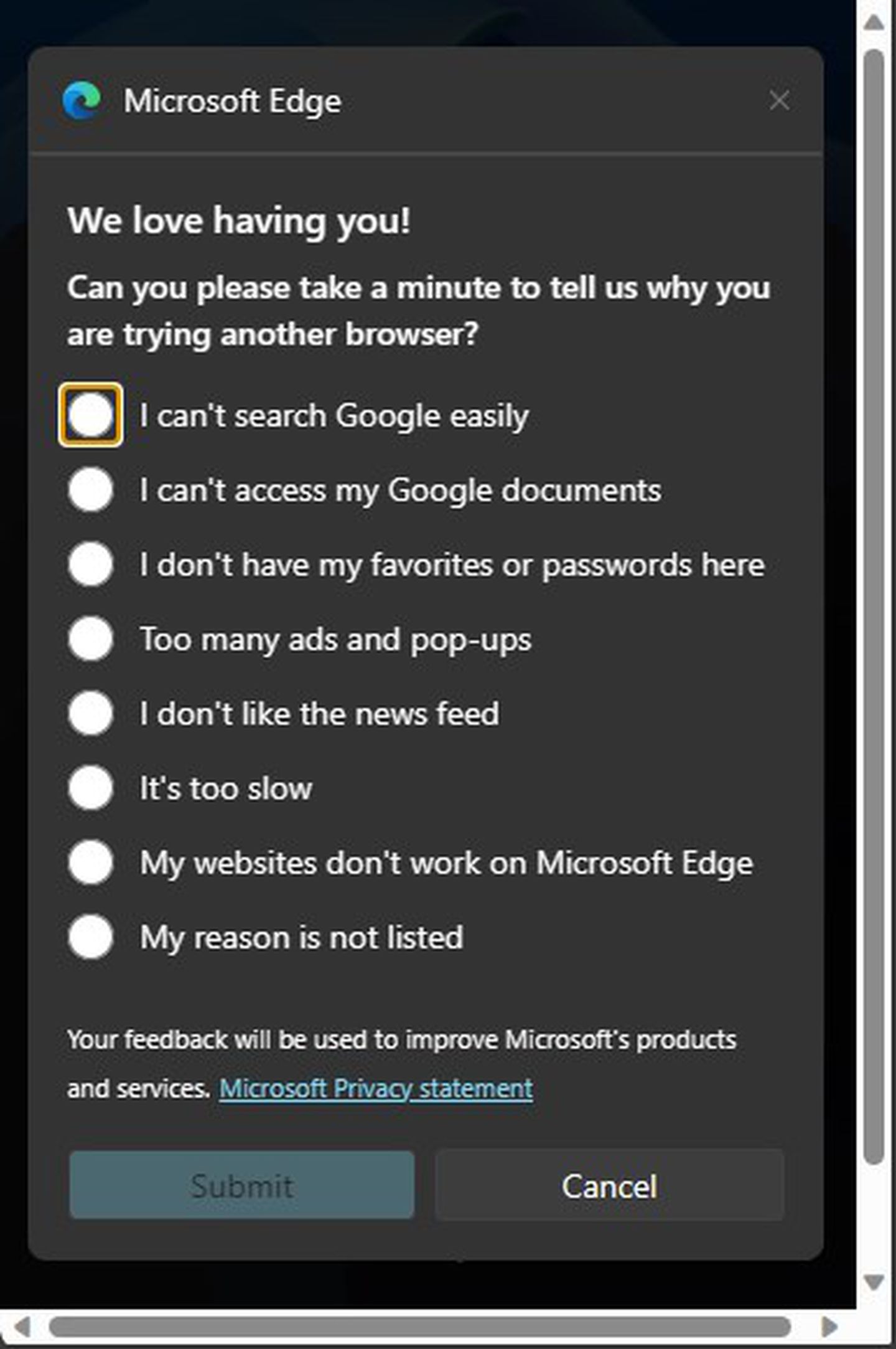 Microsoft Edge Really Wants To Know Why Are You Downloading Chrome Instead - 19 Microsoft Edge Really Wants To Know Why Are You Downloading Chrome Instead - 18