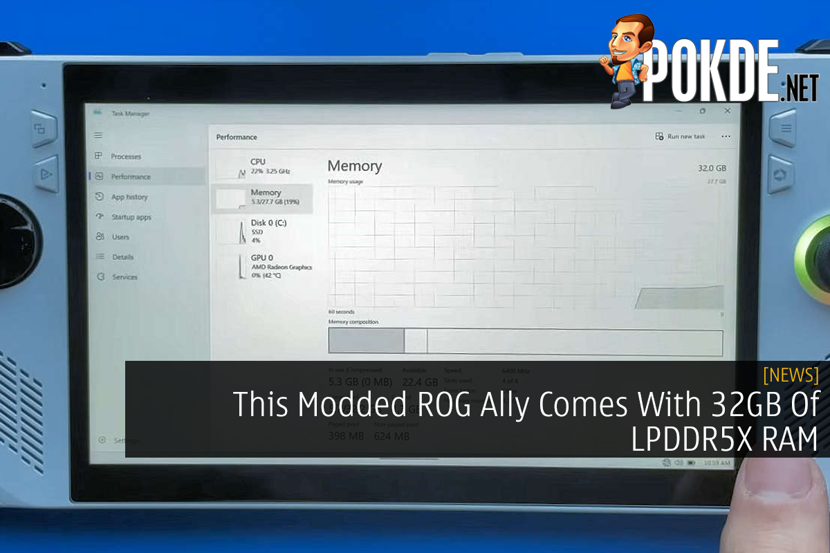 This Modded ROG Ally Comes With 32GB Of LPDDR5X RAM - 32