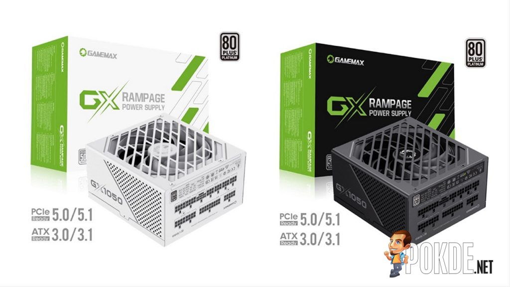 GameMax Unveils GX-1050 PRO BK and GX-1050 PRO WH 80 Plus Platinum Power Supply Units